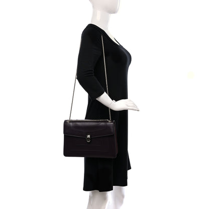 Bulgari Calfskin Serpenti Forever Shoulder Bag Plum 2 of 9