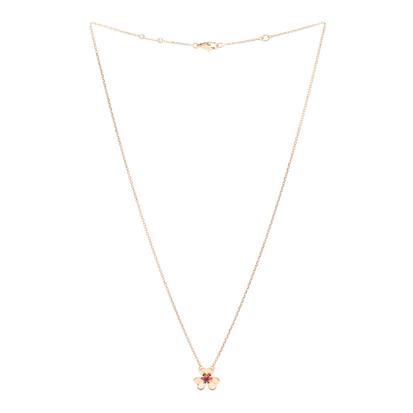 18K Rose Gold Ruby Mini Frivole Pendant Necklace