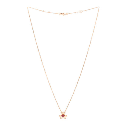 Van Cleef & Arpels 18K Rose Gold Ruby Mini Frivole Pendant Necklace 3 of 5