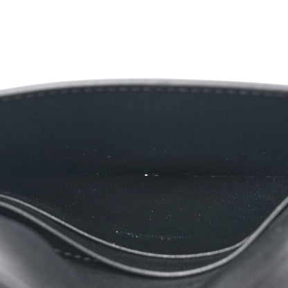 Celine Shiny Calfskin Triomphe Flap Card Holder Black 5 of 8