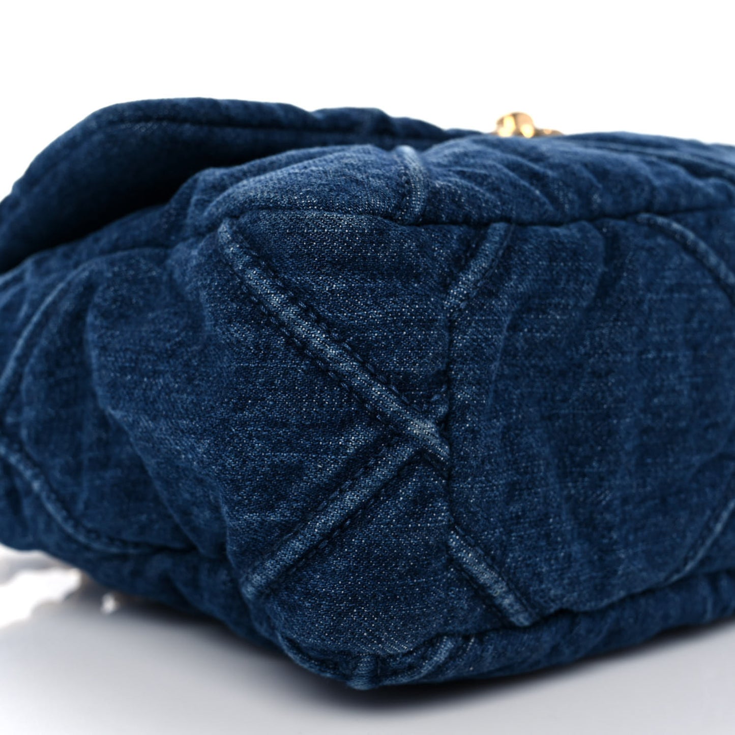 Denim Quilted Medium Chanel 19 Flap Blue