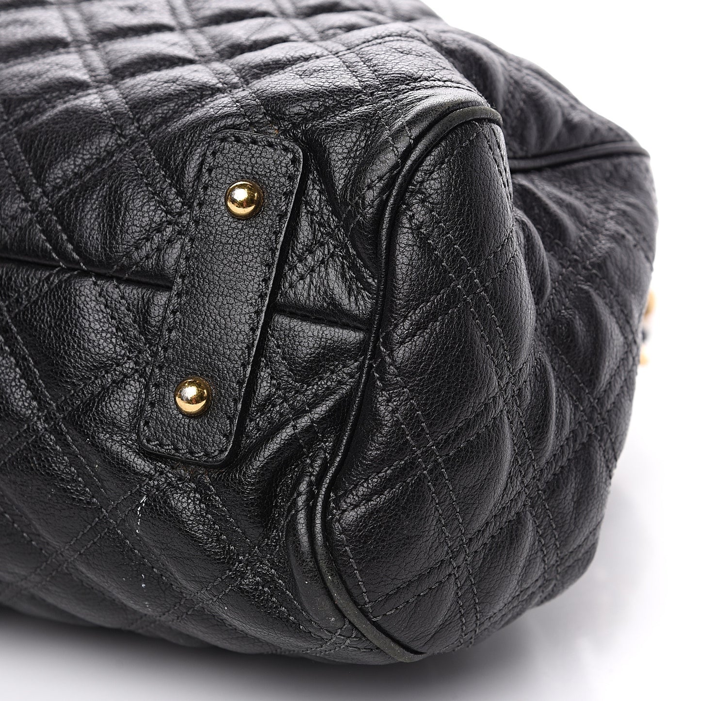 Calfskin Quilted Stam Black