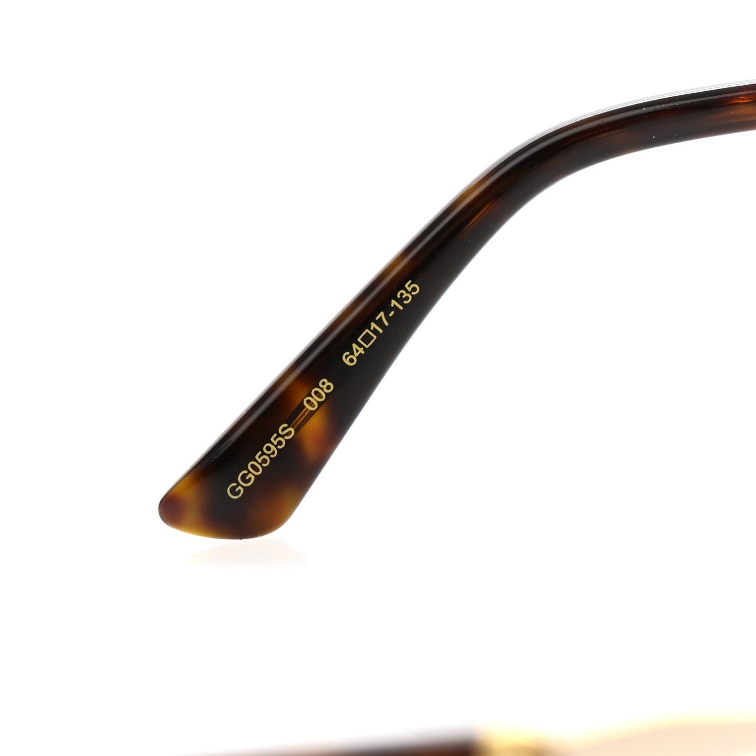Gucci Metal Round Frame GG0595S Sunglasses Gold Brown 6 of 8