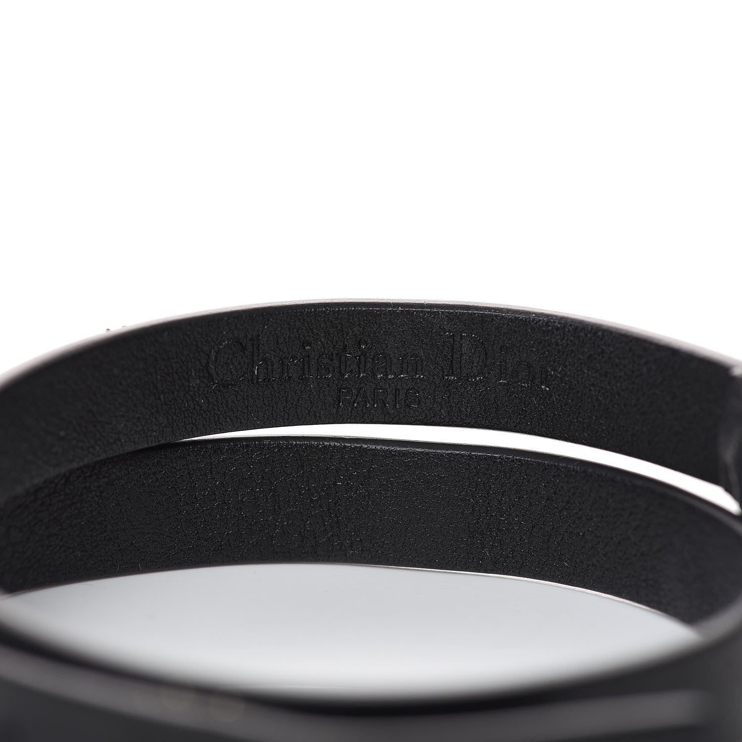 Christian Dior Calfskin Bee Double Bracelet Black 5 of 5