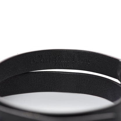 Christian Dior Calfskin Bee Double Bracelet Black 5 of 5