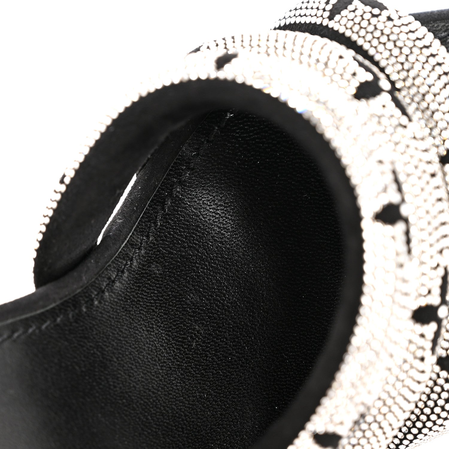 Louis Vuitton Monogram Crystal Velvet High Heel Mules 37 Black 10 of 10