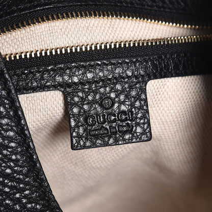 Gucci Pebbled Calfskin Medium Soho Shoulder Bag Black 6 of 7