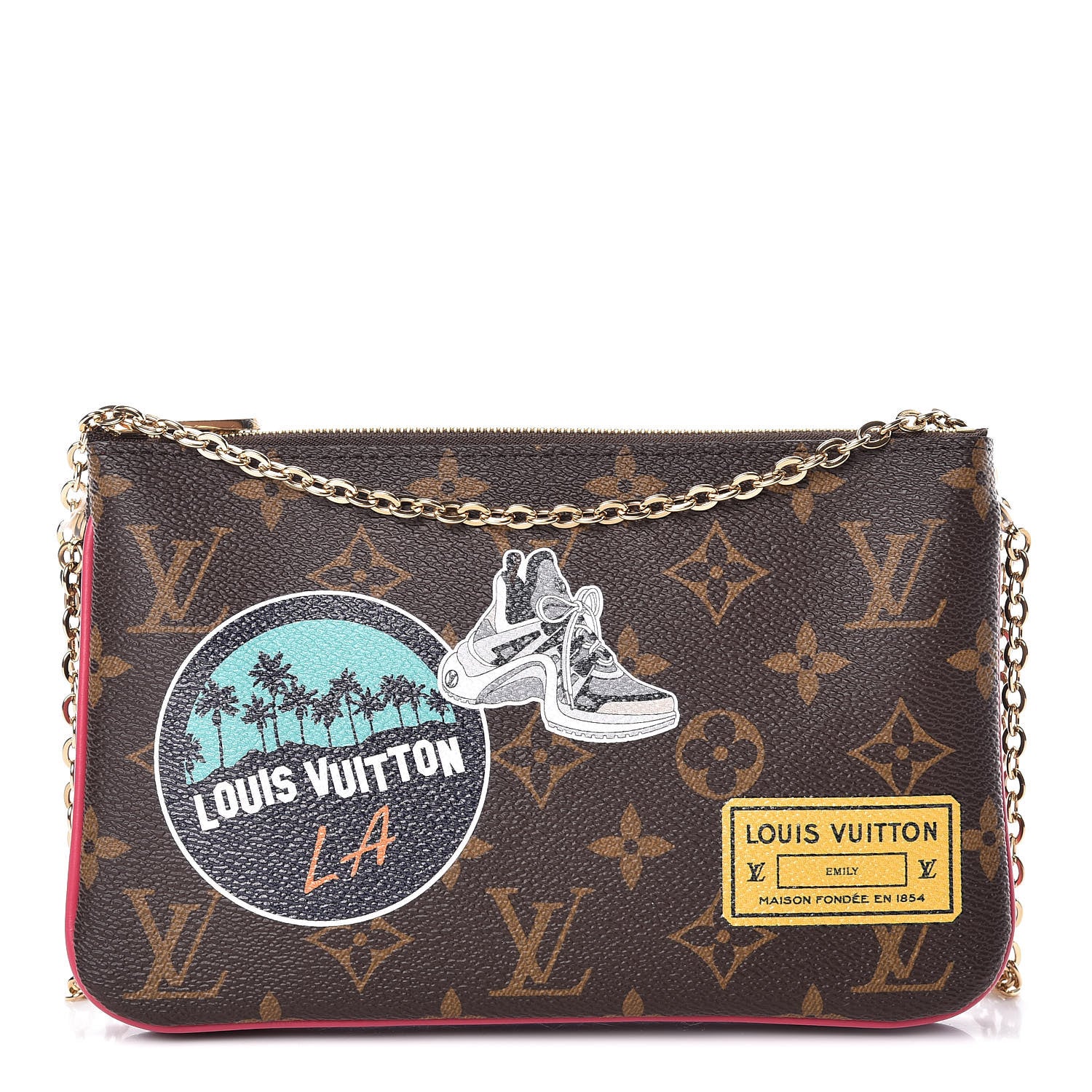 Louis Vuitton Monogram World Tour Double Zip Pochette 1 of 9