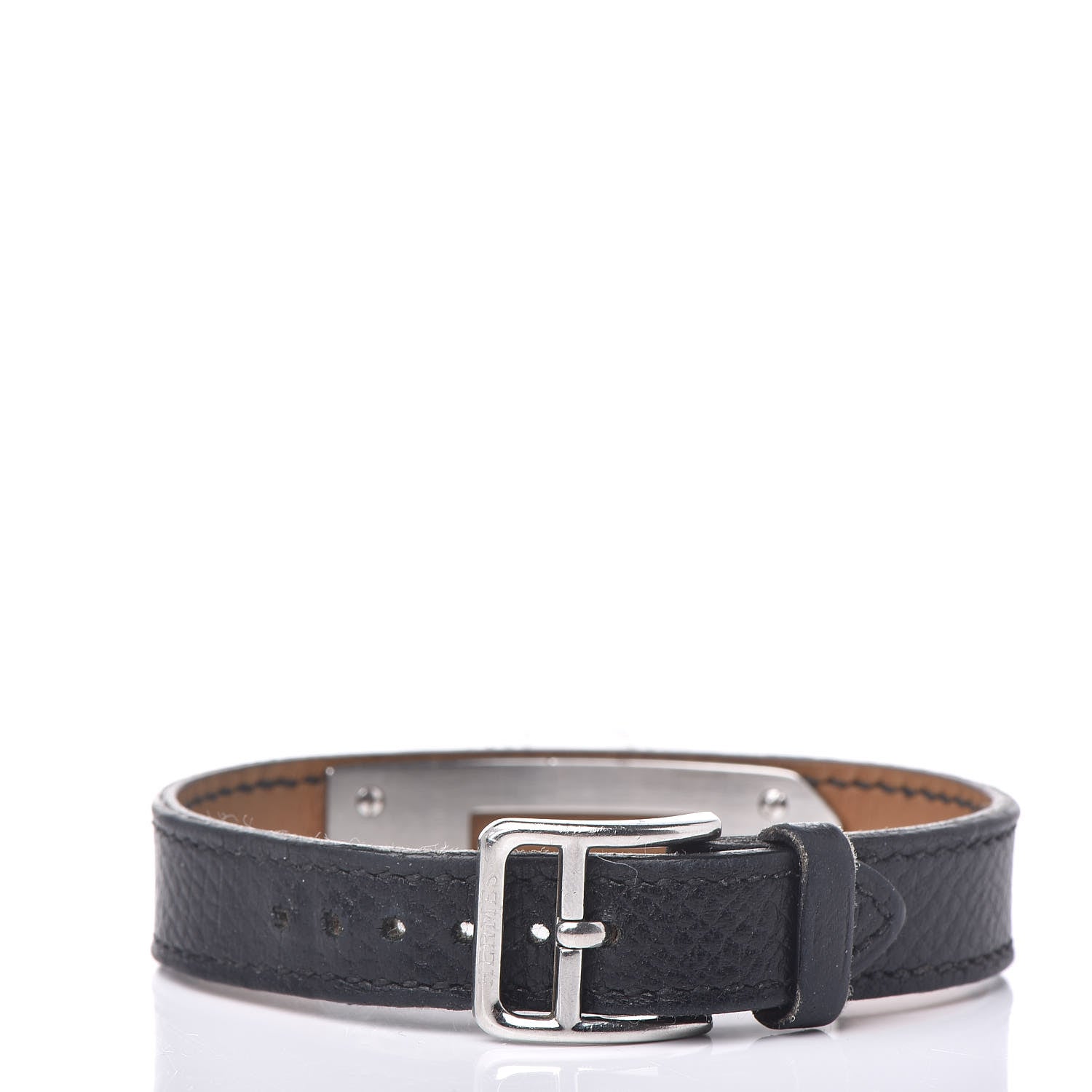 Hermes Stainless Steel Courchevel 20mm Kelly Cadena Quartz Watch Noir 3 of 7