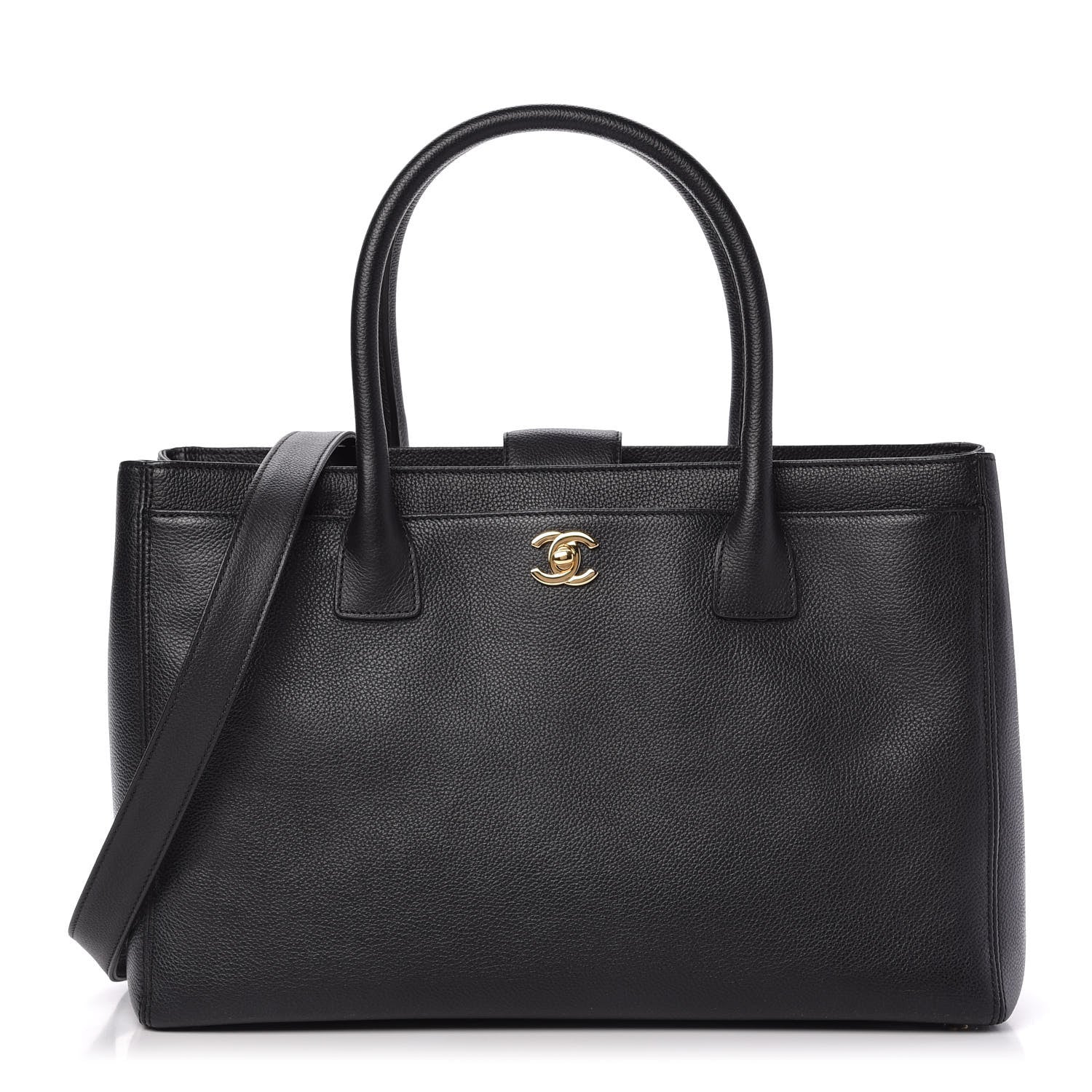 Chanel Calfskin Cerf Shopper Tote Black 1 of 11