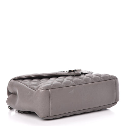 Saint Laurent Sheepskin Tri-Quilt Monogram Medium College Bag Gray 4 of 14