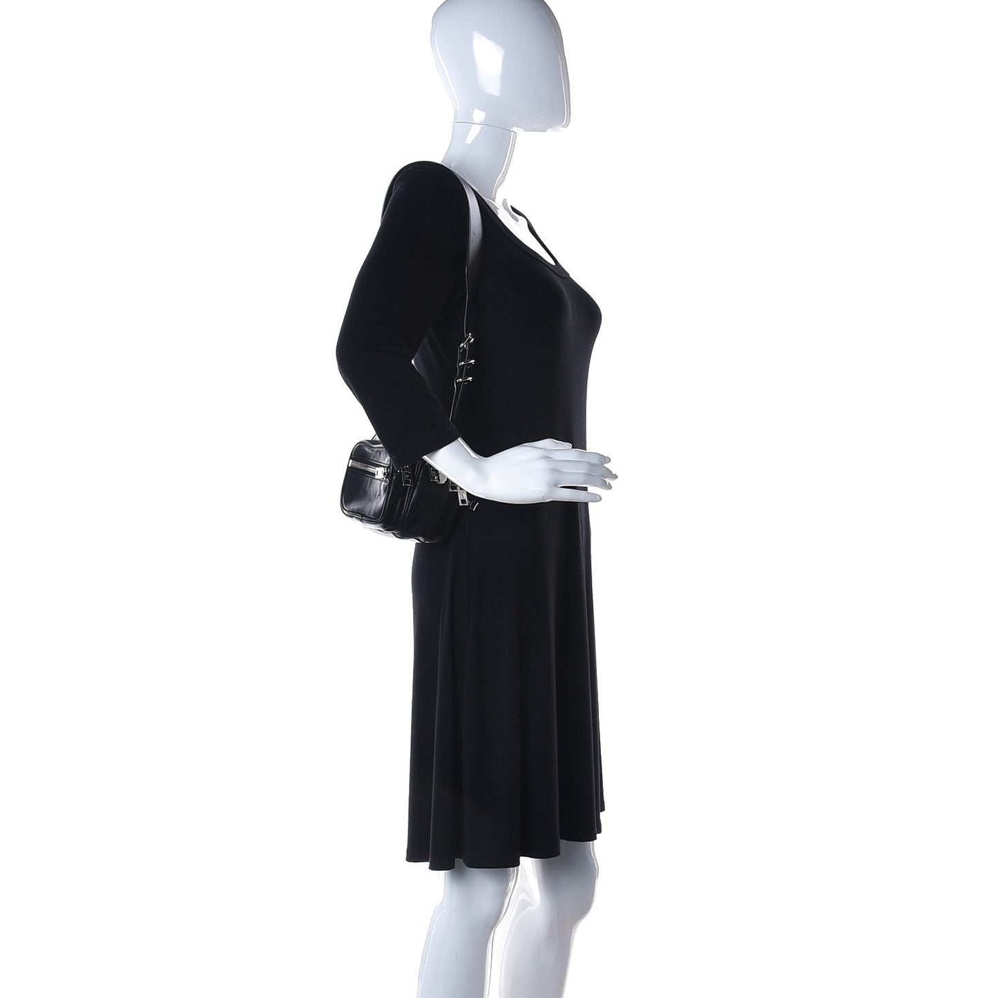 Lambskin Mini Brenda Camera Bag Black