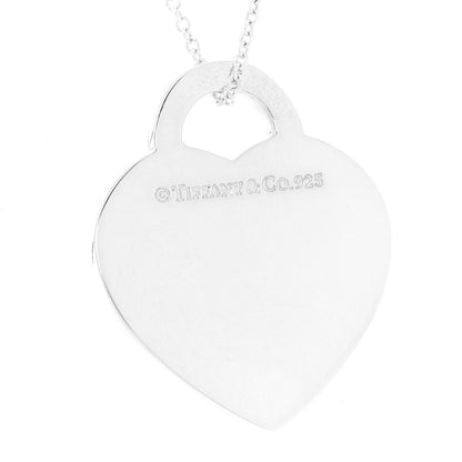 Tiffany Sterling Silver Notes Heart Tag Charm Necklace 6 of 6