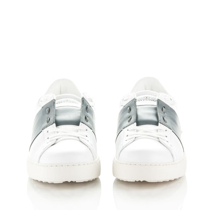Valentino Garavani Calfskin Womens Rockstud Open Sneakers 40 White Light Stone 2 of 7