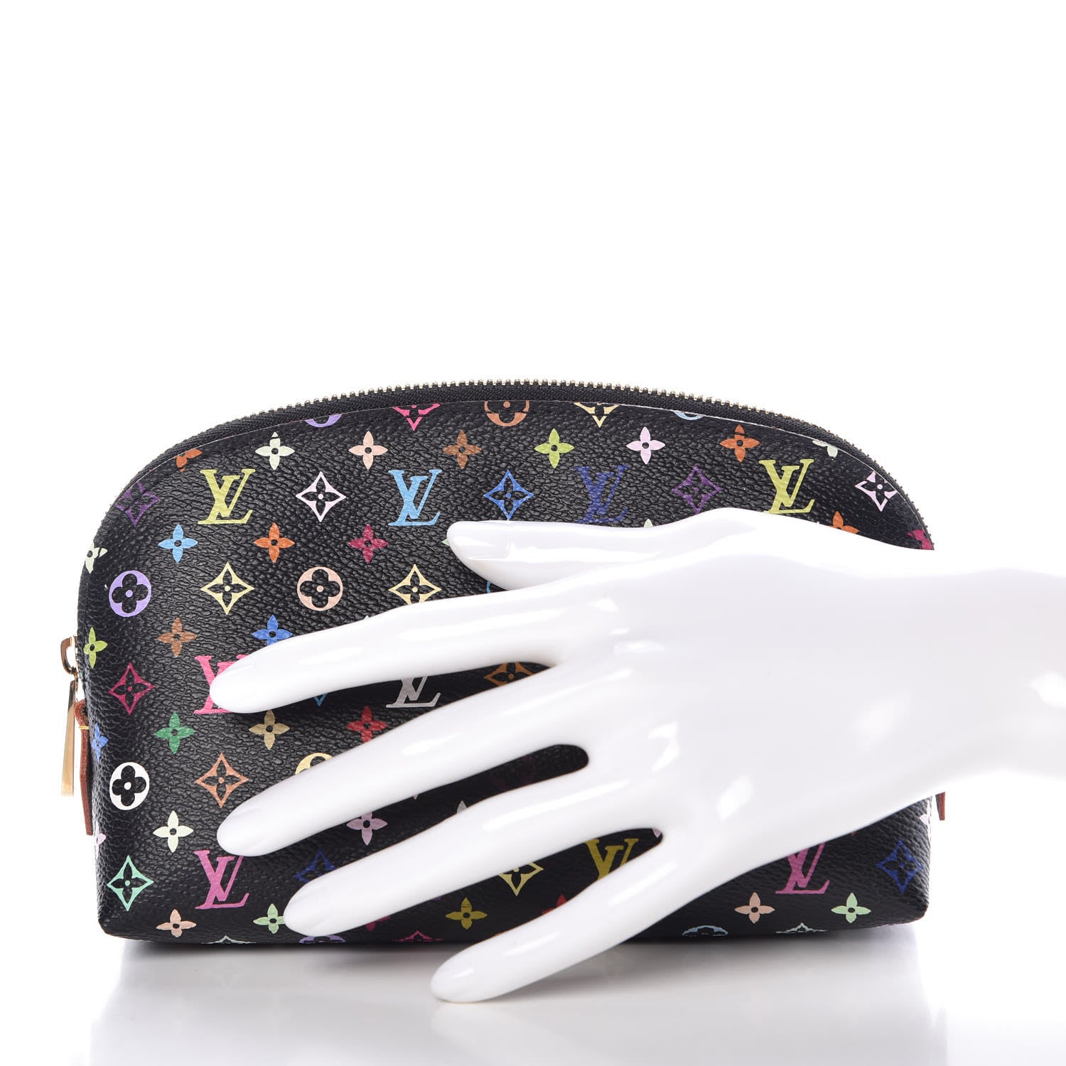 Louis Vuitton Monogram Multicolor Cosmetic Pouch Black Grenade 2 of 7