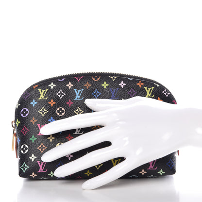 Louis Vuitton Monogram Multicolor Cosmetic Pouch Black Grenade 2 of 7