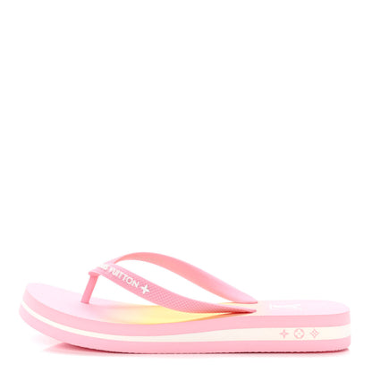 Louis Vuitton Rubber Arcade Flat Thong Sandals 41 Rose 1 of 10