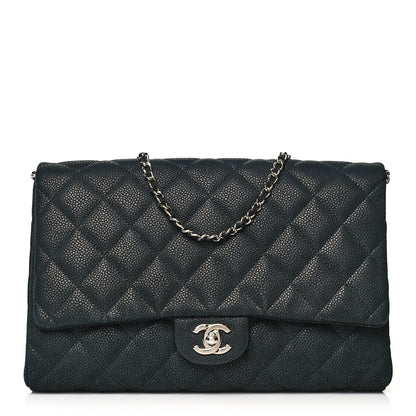 Chanel Iridescent Caviar Quilted Clutch With Chain Flap Black 1 of 10
