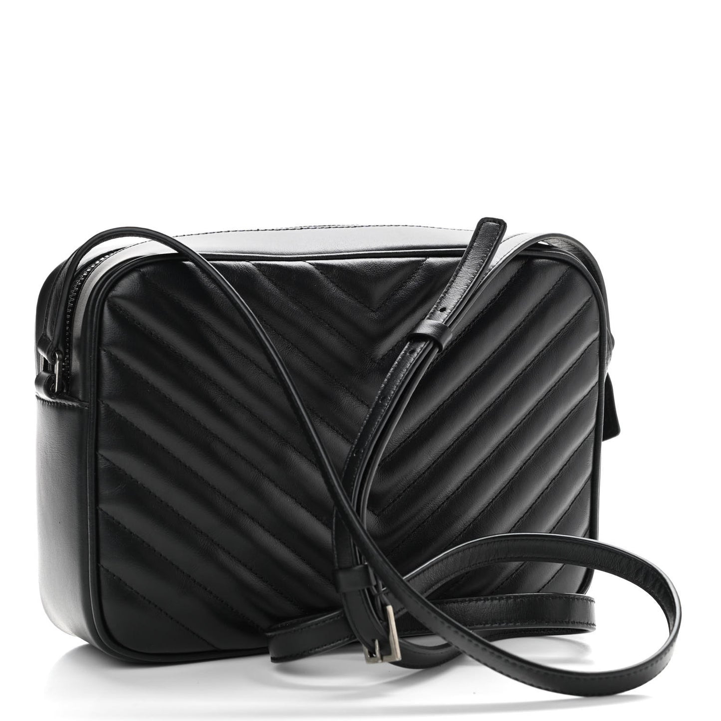 Calfskin Matelasse Monogram Lou Camera Bag Black