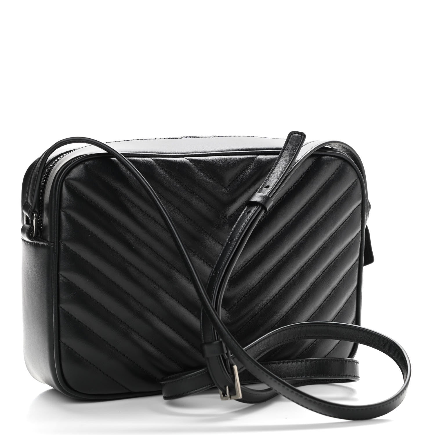 Saint Laurent Calfskin Matelasse Monogram Lou Camera Bag Black 3 of 10
