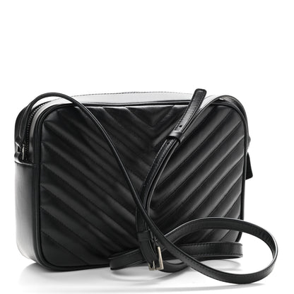 Saint Laurent Calfskin Matelasse Monogram Lou Camera Bag Black 3 of 10
