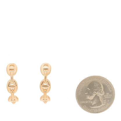 Hermes 18K Rose Gold Chaine d'Ancre Enchainee Earrings 2 of 5