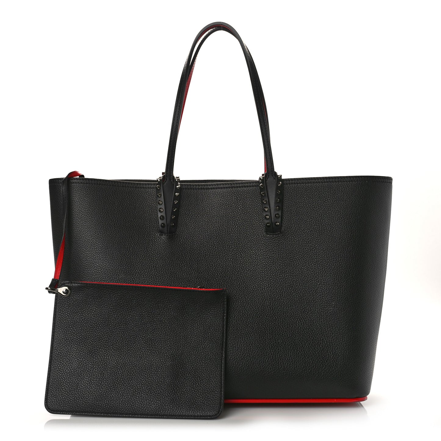 Calfskin Spikes East West Cabata Tote Black