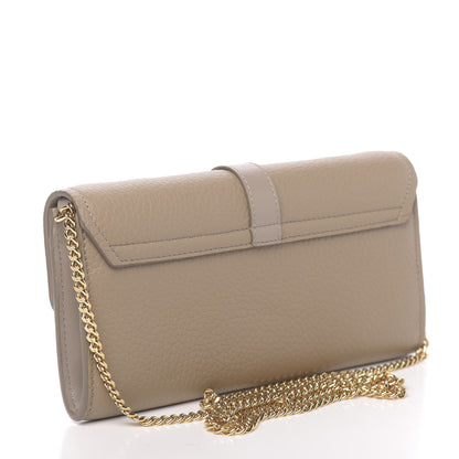 Chloe Grained Calfskin Aby Chain Wallet Motty Grey 4 of 22