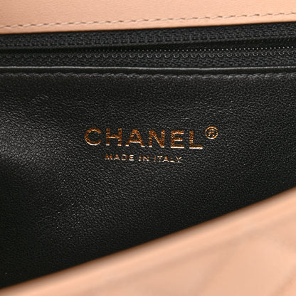 Chanel Caviar Quilted Medium CC Filigree Flap Beige Black 6 of 13