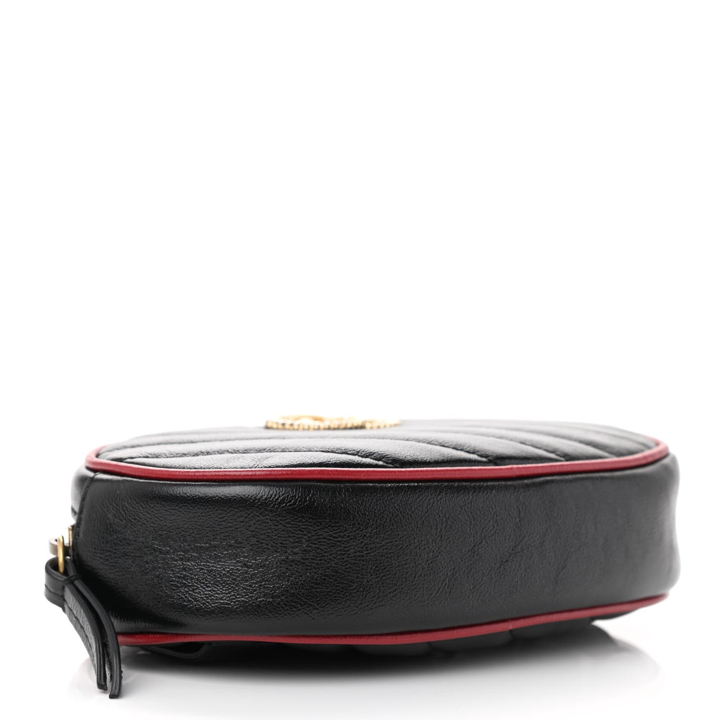 Azalea Calfskin Matelasse Diagonal Torchon GG Marmont Belt Bag 85 34 Black Romantic Cerise