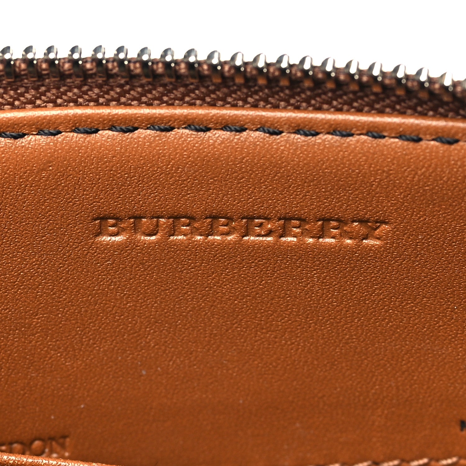 Burberry Mega Check Peyton Crossbody Clutch Bag Saddle Brown 6 of 10
