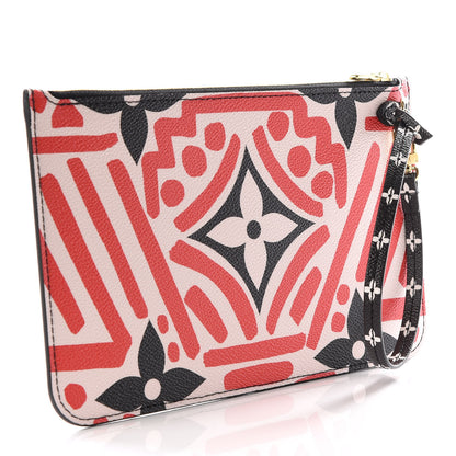 Louis Vuitton Monogram Giant Crafty Neverfull MM GM Pochette Creme Rouge Black 2 of 9
