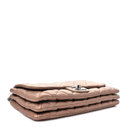 Chanel Lambskin Quilted Chanel 3 Accordion Flap Bag Dark Beige 4 of 10