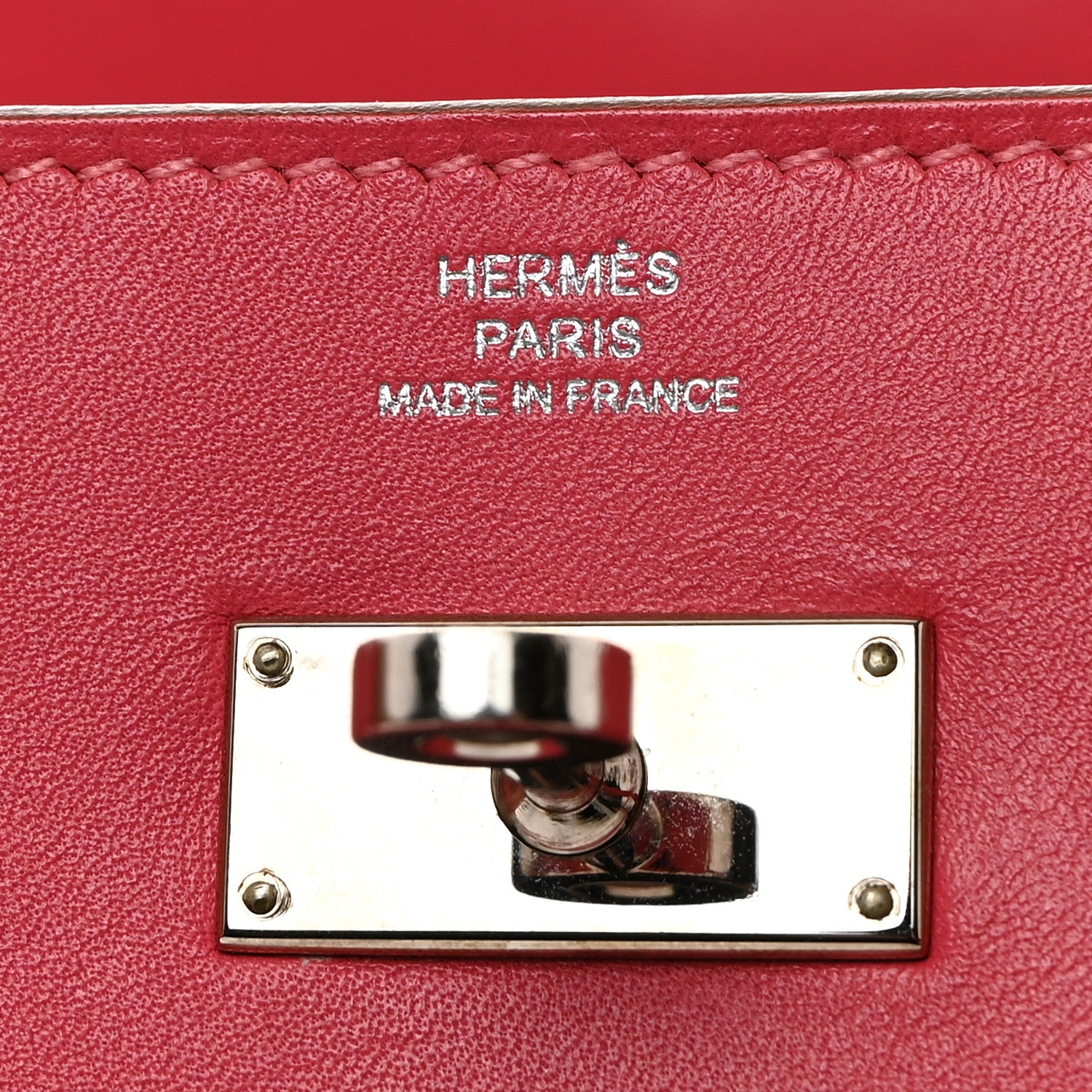 Hermes Tadelakt Kelly Longue Wallet Rose Lipstick 6 of 7