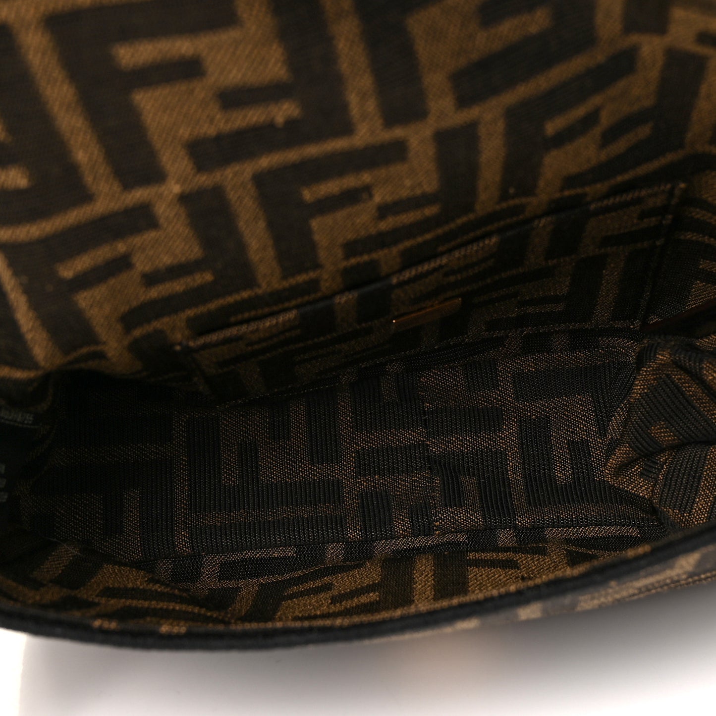 Fabric Jacquard FF 1974 Mini Baguette Tobacco Moro Black