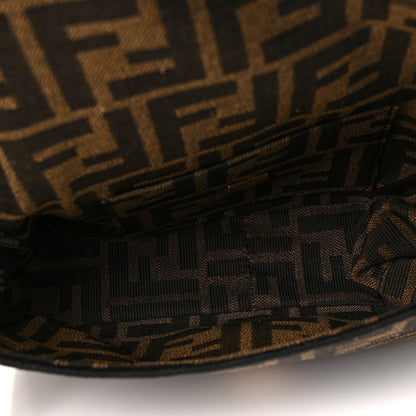 Fendi Fabric Jacquard FF 1974 Mini Baguette Tobacco Moro Black 5 of 8