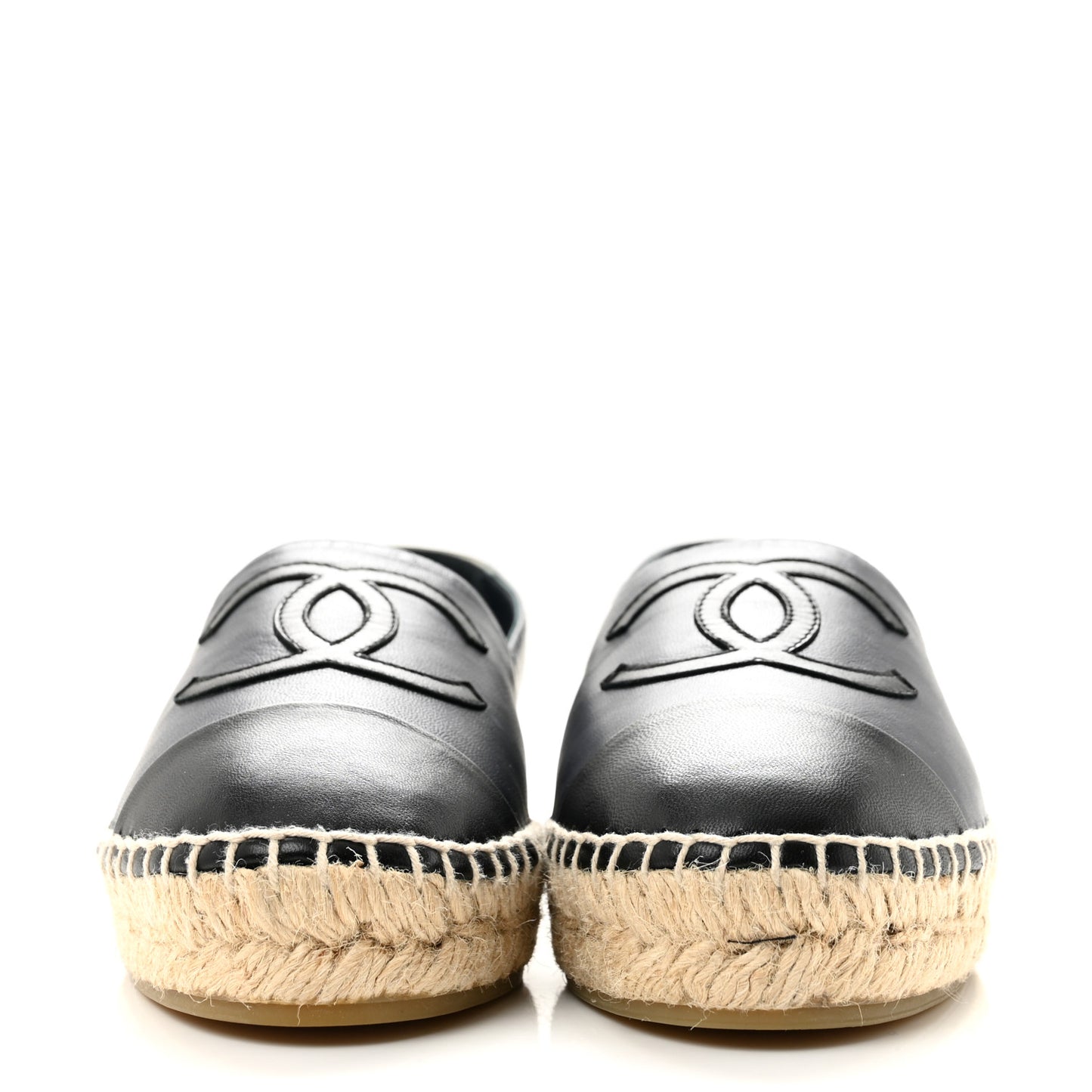 Lambskin CC Espadrilles 36 Dark Navy