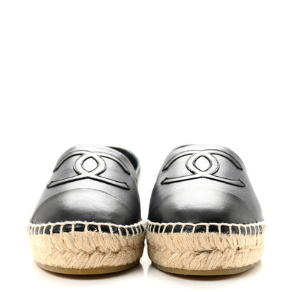 Chanel Lambskin CC Espadrilles 36 Dark Navy 3 of 9