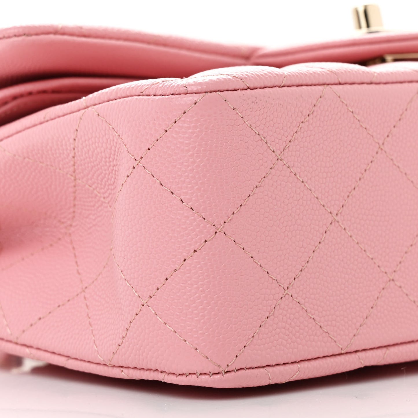 Caviar Quilted Small Double Flap Pink
