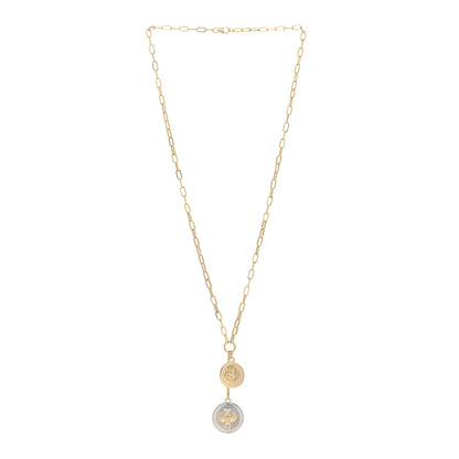 Foundrae 18K Yellow White Gold Diamond Medium Strength Protection Refined Clip Extension Chain Necklace 2 of 5