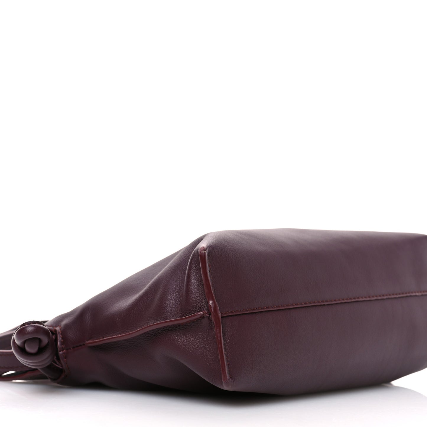 Calfskin Mini Flamenco Knot Clutch Dark Burgundy