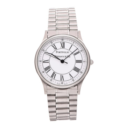 Tiffany Stainless Steel 33mm Portfolio Quartz Watch 1 of 8