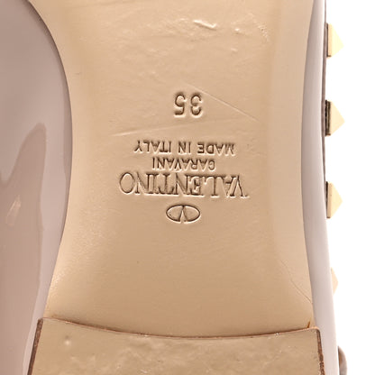 Valentino Garavani Patent Rockstud Cage Ballerina Flats 35 Poudre 7 of 9