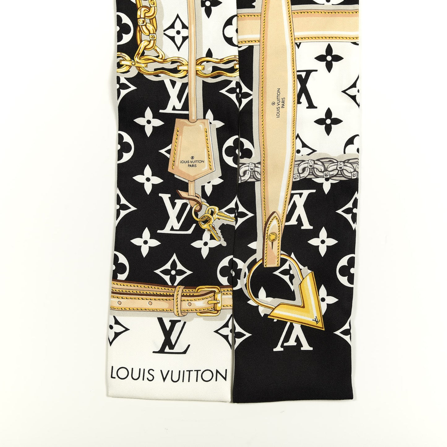 Silk Monogram Confidential Bandeau Black