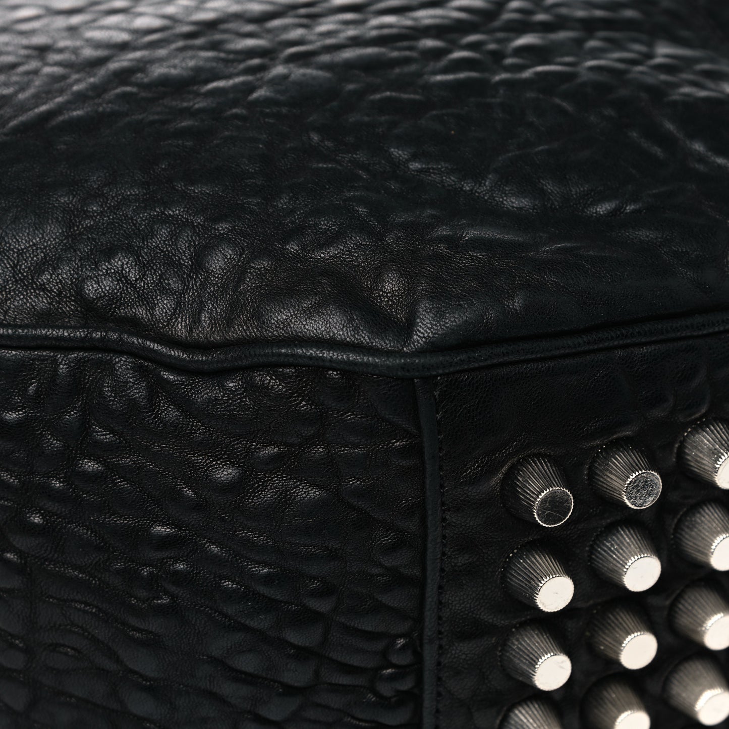Pebbled Lambskin Morgan Hobo Black Silver Hardware