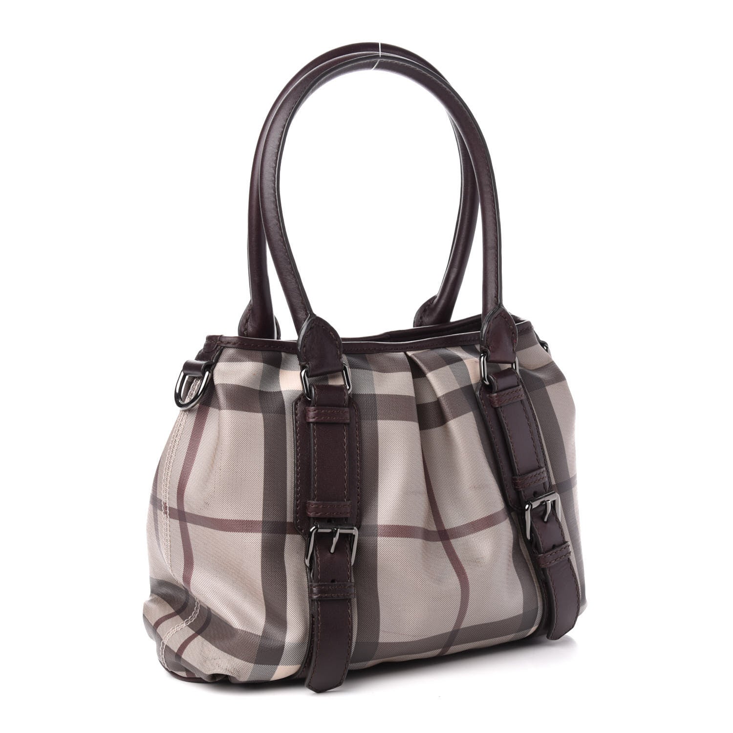 Burberry Smoked Check Small Northfield Tote Plum 3 of 10