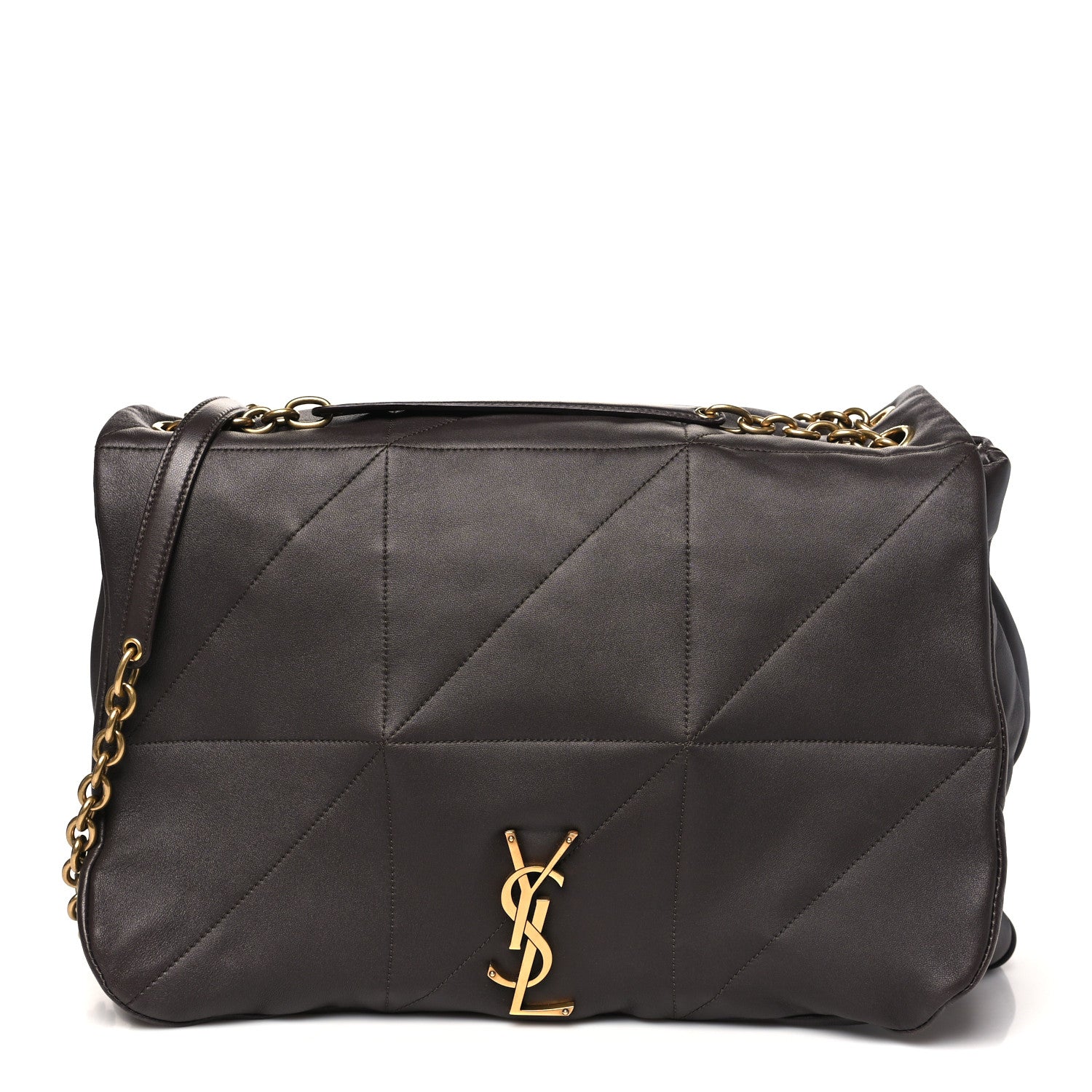 Saint Laurent Lambskin Matelasse Monogram Large Jamie 4.3 Dark Sweet Chocolate 1 of 9