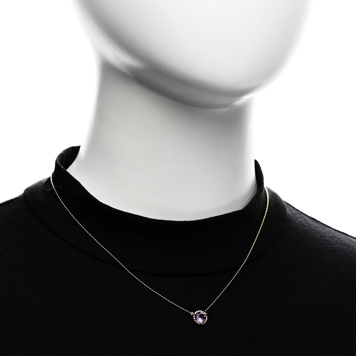 Tiffany 18K Rose Gold Amethyst Sparklers Octagonal Pendant Necklace 2 of 6