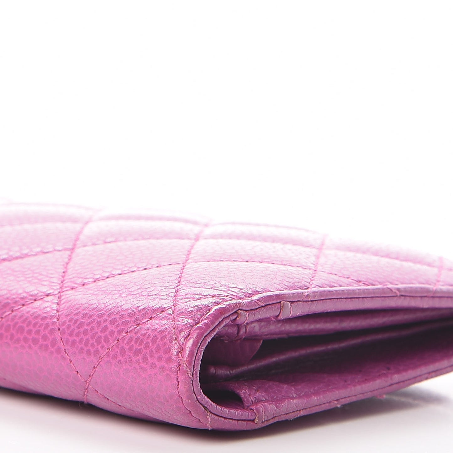 Caviar Quilted Yen Wallet Pink
