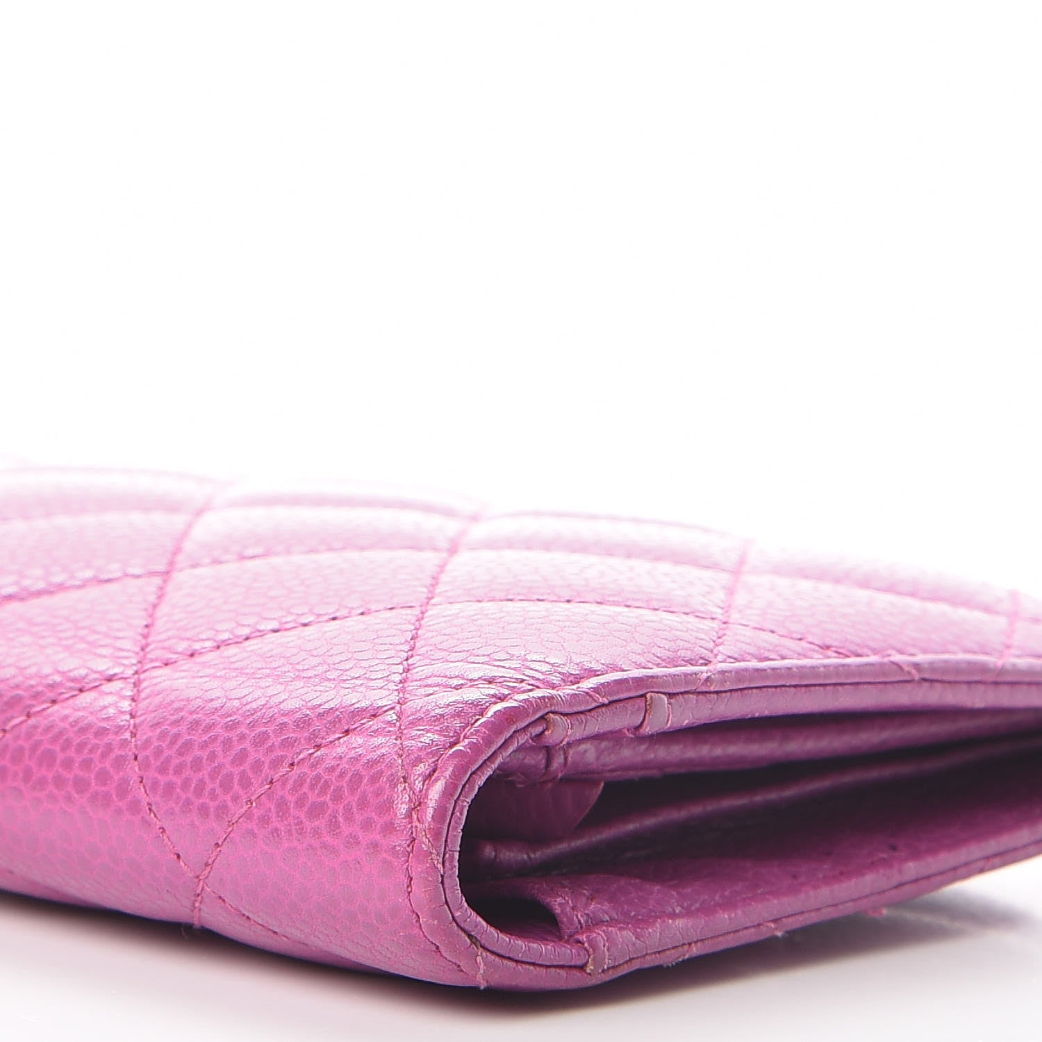 Chanel Caviar Quilted Yen Wallet Pink 19 of 20
